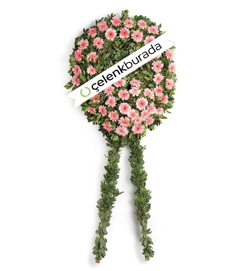 Pembe Gerbera Cenaze Çelengi