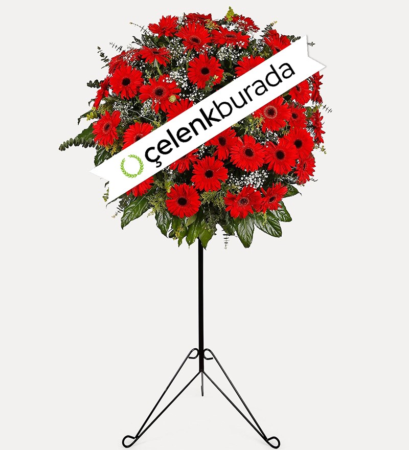 Kırmızı Gerbera Ferforje