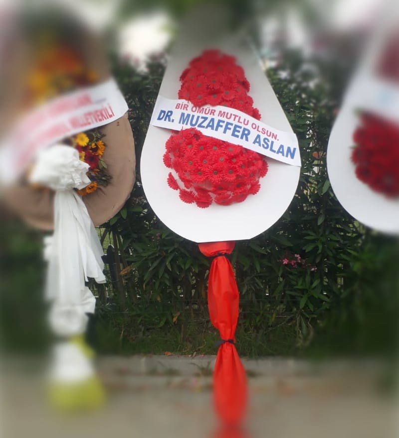 Kırmızı Gerbera Çelenk