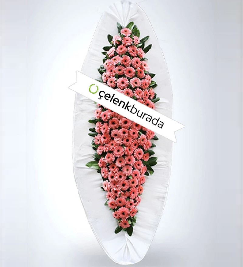 Pembe Gerbera Düğün Çelengi