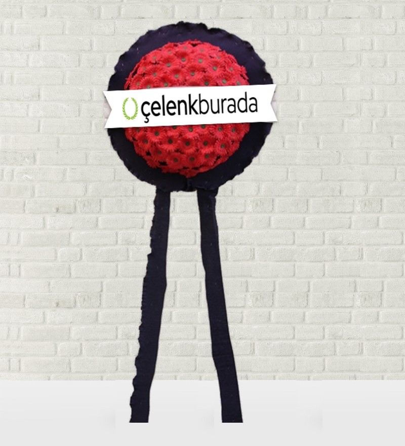 Kırmızı Gerbera Cenaze Çelengi