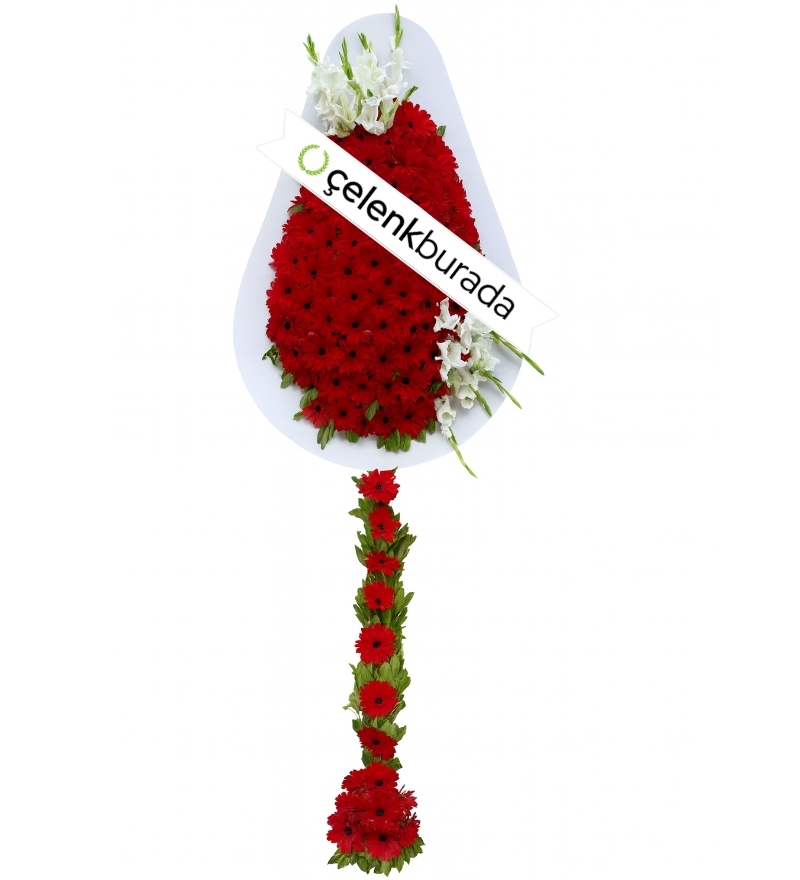 Kırmızı Gerbera ve Beyaz Lilyumlar