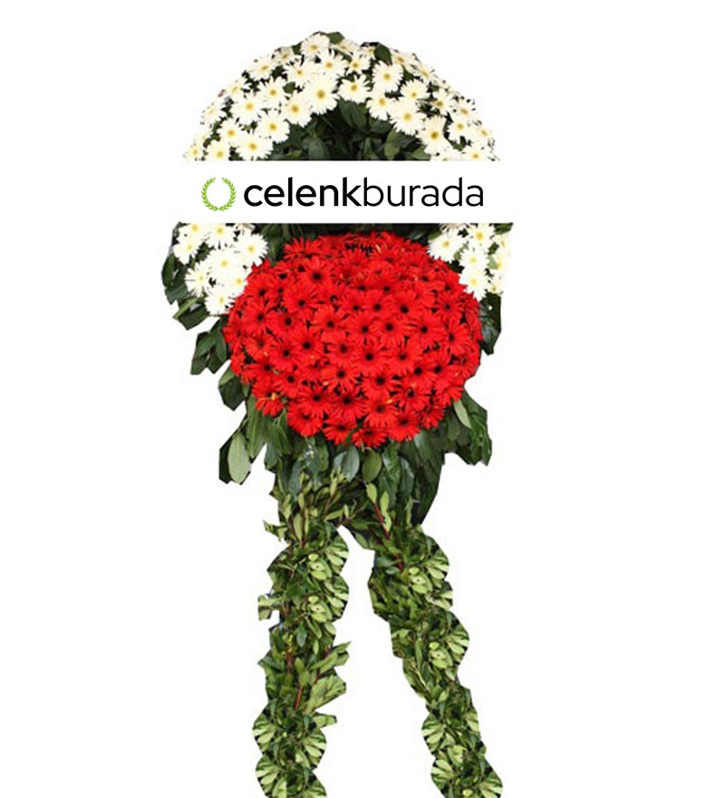 Kırmızı Beyaz Cenaze Çelengi
