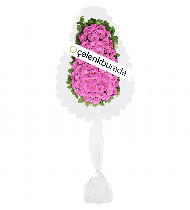 Pembe Gerbera Çelenk