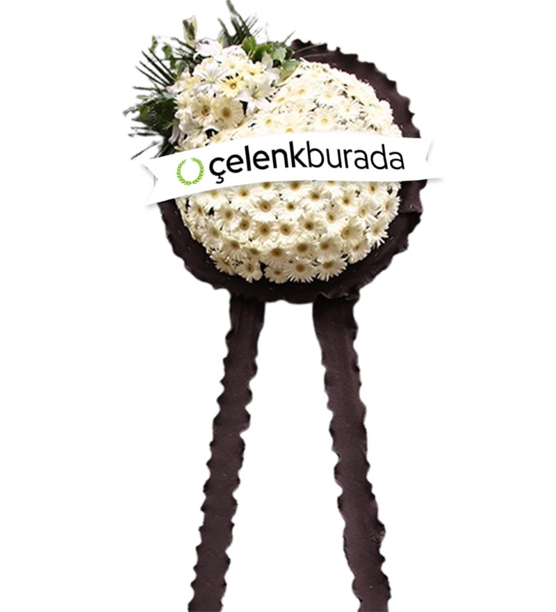 Beyaz Gerbera Cenaze Çelengi