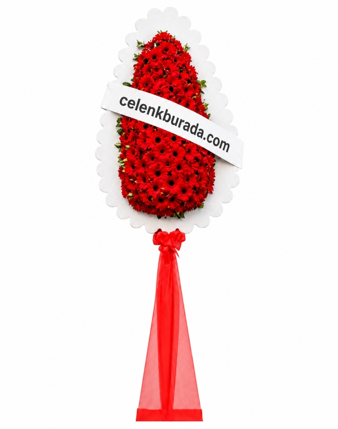 Kırmızı Gerbera Çelengi