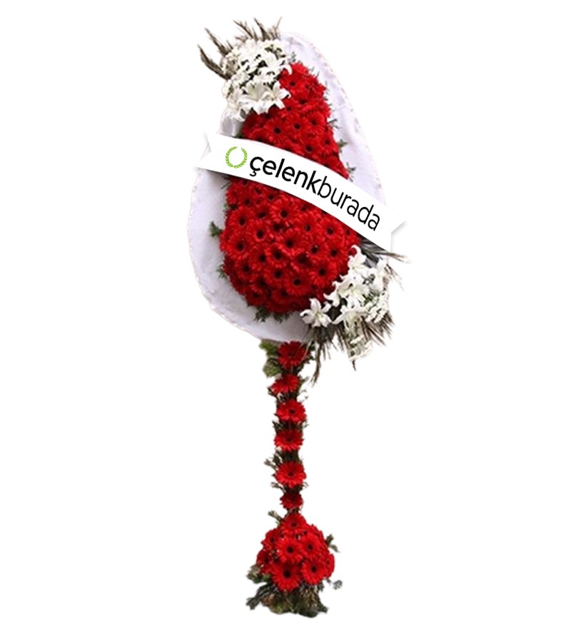 Kırmızı Gerbera ve Beyaz Lilyumlar