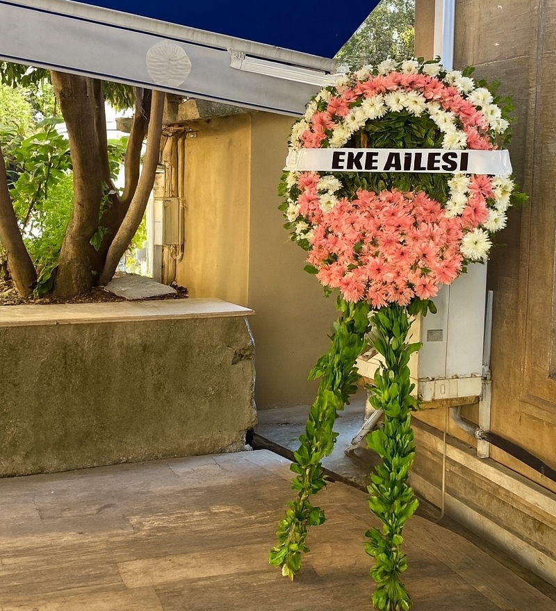 Pembe Beyaz Cenaze Çelengi