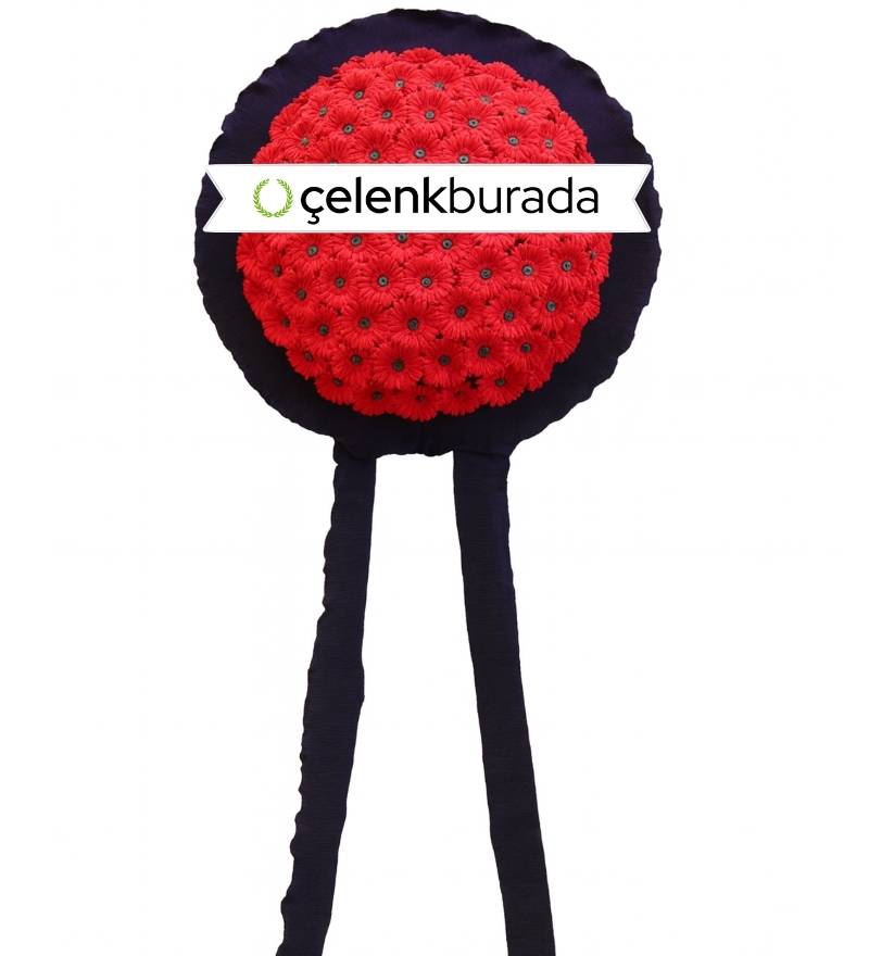 Kırmızı Gerbera Cenaze Çelengi